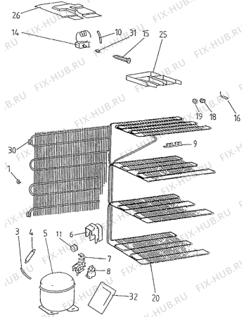 Взрыв-схема холодильника Electrolux QT56W - Схема узла C10 Cold, users manual